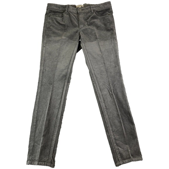 LOFT Pants - LOFT Womens 6 Gray Corduroy Curvy Skinny Stretch‎ Pants Career Boho College Y2K
